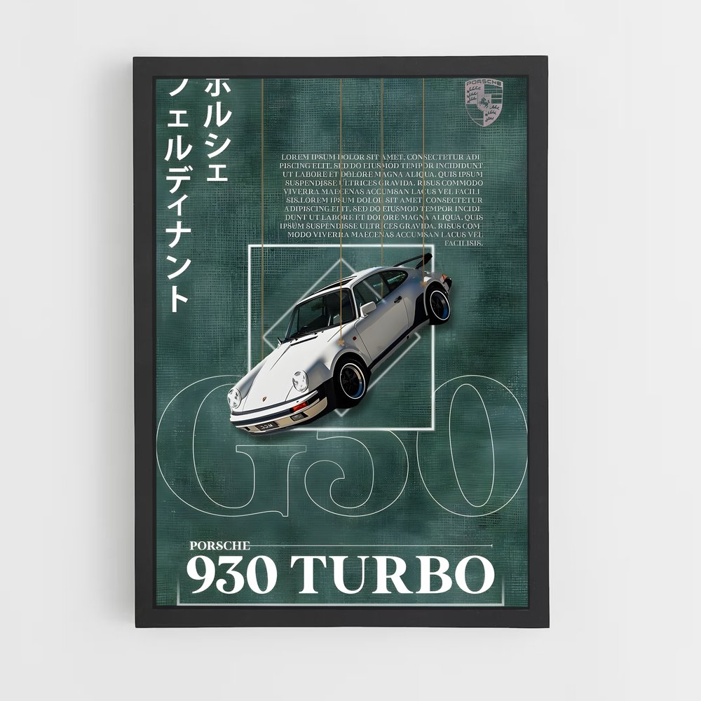 Poster Turbo Legend – affiche Porsche (vue 2)